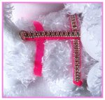 Pink rhinestone dog harness